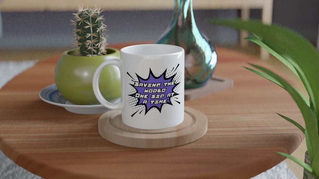 saving the world charity  mug 11oz